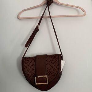 Brown animal print purse